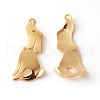 Brass Puppy Pendants KK-F772-04G-2