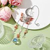Alloy Hollow Moon Butterfly Hanging Ornaments HJEW-TA00173-03-2