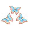 Light Gold Tone Alloy Enamel Pendants ENAM-M059-05KCG-06-3