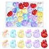 30Pcs 6 Colors Transparent Spray Painted Glass Pendants GLAA-FS0001-28-1