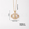 Elegant Vintage Hollow Brass Crystal Rhinestone Virgin Mary Pendant Necklaces for Women OJ5614-1-1