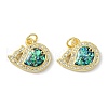 Brass Micro Pave Cubic Zirconia Pendants KK-A197-12G-1