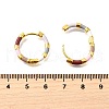 Brass Enamel Earrings EJEW-R024-01G-01-3