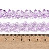 Transparent Glass Beads Strands GLAA-H038-02D-4