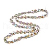 Transparent Electroplate Glass Beads Strands EGLA-E030-01B-01-2