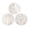 Natural White Shell Cabochons SSHEL-C012-01-1