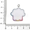 Transparent Resin Pendants RESI-R467-01P-02-3