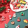 48Pcs 12 Styles Christmas Theme Opaque Resin Pendants RESI-FS0001-73-8