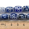 Blue Tibetan Style dZi Beads Strands TDZI-NH0001-C08-01-5