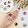 12Pcs 12 Colors Gemstone Pendants G-PH0001-33-6