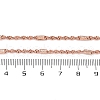 Brass Singapore Chains Necklaces for Women NJEW-D302-38RG-5
