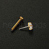 Stainless Steel & Synthetic Opal Threadless Labrets WG3C897-02-3
