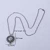 Sunflower Alloy Diffuser Locket Pendant Necklaces with Black Velvet Aromatherapy Pads Inside UW7734-4