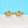 Bowknot Brass Hoop Earrings EJEW-S256-02B-G-3
