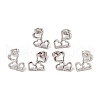 Non-Tarnish 3 Pairs 304 Stainless Steel Triple Heart Stud Earrings for Women EJEW-K279-04P-2