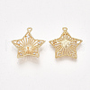 Brass Cubic Zirconia Peg Bails Pendants X-KK-S350-335-2