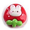 Rabbit Theme Opaque Resin Cabochons RESI-C042-02A-1