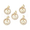 Rack Plating Brass Micro Pave Cubic Zirconia Pendants KK-F845-17G-4