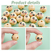   80Pcs Natural Wood European Beads WOOD-PH0002-73-4