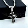 Ancient Greek Mythology Stainless Steel Religion Jesus Cross Pendant Punk Necklaces for Men FR7566-1
