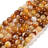 Natural Striped Agate/Banded Agate Beads Strands G-Z060-A01-A09-1