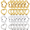SOFPLATE 120Pcs 4 Styles Tibetan Style Alloy Bead Frames TIBE-SP0001-14-1