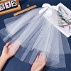 Bowknot Polyester Long Mesh Tulle Bridal Veils OHAR-WH20005-06-3