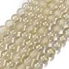 Frosted Transparent Glass Bead Strands GLAA-P065-6mm-01-2