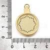 Brass Micro Pave Cubic Zirconia Shell Pendants KK-D328-17G-3