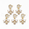 Brass Micro Pave Cubic Zirconia Pendants X-KK-S359-009-RS-1
