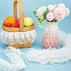 Gorgecraft 5 Yards Polyester Pleated Flower Lace Trim OCOR-GF0003-89A-4