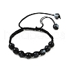 Baking Painted Glass Round Beads Braided Bead Bracelets BJEW-JB11974-01-3