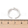 925 Sterling Silver Micro Pave Clear Cubic Zirconia Adjustable Cuff Rings for Women RJEW-G351-04P-5