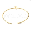 Rack Plating Brass Micro Pave Clear Cubic Zirconia Letter Open Cuff Bangles BJEW-A018-01G-T-3
