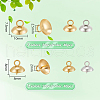 Unicraftale 80Pcs 4 Styles 304 Stainless Steel Cap Peg Bails STAS-UN0059-14-4