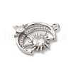 Brass Micro Pave Cubic Zirconia Charms KK-D371-04D-P-2