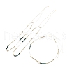 Adjustable Miyuki Seed & Natural African Turquoise & Brass Evil Eye Beaded Necklaces NJEW-O127-03-2