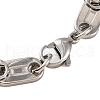 201 Stainless Steel Oval Link Chain Bracelets BJEW-B078-122GP-3