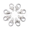 Platinum Plated Alloy Lobster Claw Clasps X-E105-NF-1