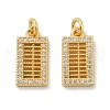 Brass Micro Pave Cubic Zirconia Pendants KK-U073-07G-1