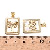 Brass Micro Pave Clear Cubic Zirconia Pendants KK-N254-193G-3