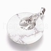 Natural Howlite Pendants G-F573-C19-3
