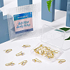 Brass Cubic Zirconia Earring Hooks KK-BC0006-32G-4