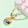Natural Myanmar Jade Pendant Necklaces for Women NJEW-G165-01B-G-4
