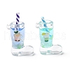 Transparent Acrylic Pendants OACR-M005-01-2