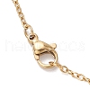 Glass Seed Beaded & Imitation Pearl Flower Pendant 304 Stainless Steel Cable Chain Necklaces for Women NJEW-MZ00115-01-5