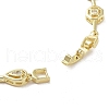 Brass Micro Pave Cubic Zirconia Chain Necklaces  NJEW-L170-11G-01-3