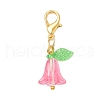 Tulip Glass & Acrylic Pendant Decorations HJEW-JM03407-4
