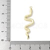 Brass Micro Pave Clear Cubic Zirconia Pendants KK-S505-03G-03-3