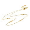 Ion Plating(IP) 304 Stainless Steel Rhombus Cable Chain Necklaces for Women NJEW-K255-35G-4
